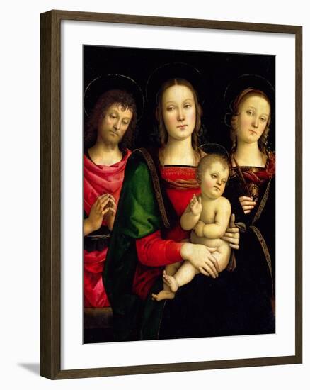 The Madonna and Child with St. John the Baptist and St. Catherine of Alexandria-Perugino-Framed Giclee Print