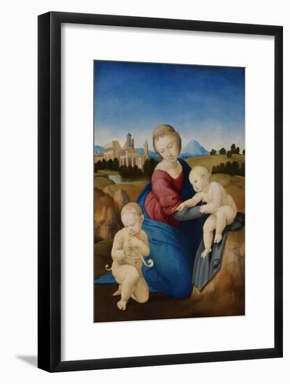 The Madonna and Child with the Infant Baptist (The Esterházy Madonn)-Raphael-Framed Giclee Print