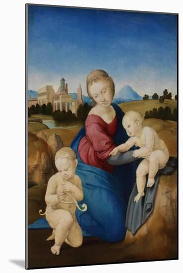 The Madonna and Child with the Infant Baptist (The Esterházy Madonn)-Raphael-Mounted Giclee Print