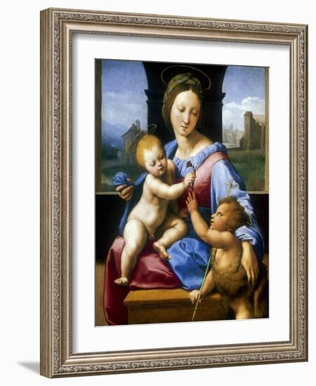 The Madonna and Child with the Infant Baptist' ('The Garvagh Madonna), C1509-1510-Raphael-Framed Giclee Print