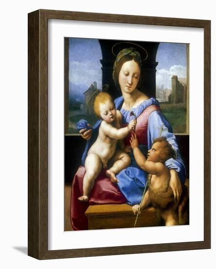 The Madonna and Child with the Infant Baptist' ('The Garvagh Madonna), C1509-1510-Raphael-Framed Giclee Print