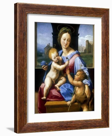 The Madonna and Child with the Infant Baptist' ('The Garvagh Madonna), C1509-1510-Raphael-Framed Giclee Print