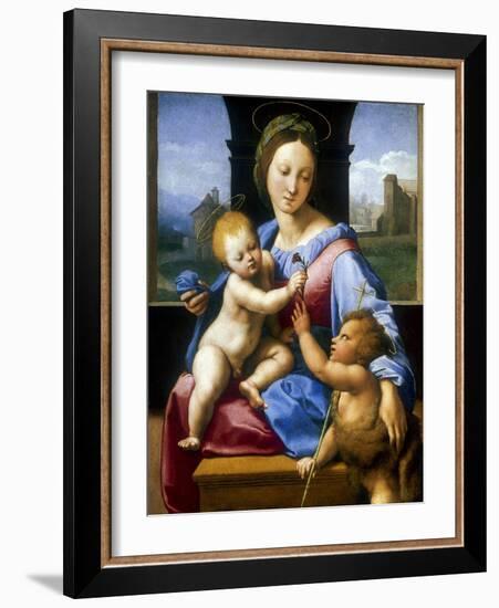 The Madonna and Child with the Infant Baptist' ('The Garvagh Madonna), C1509-1510-Raphael-Framed Giclee Print