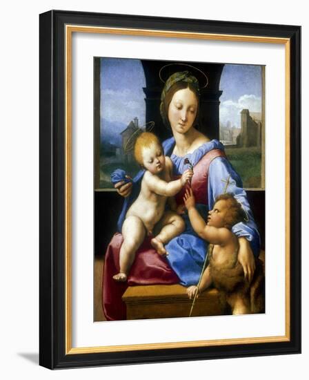 The Madonna and Child with the Infant Baptist' ('The Garvagh Madonna), C1509-1510-Raphael-Framed Giclee Print