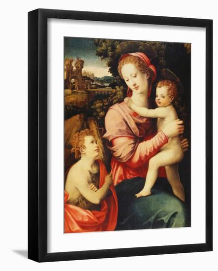 The Madonna and Child with the Infant Saint John the Baptist-Michele Tosini-Framed Giclee Print