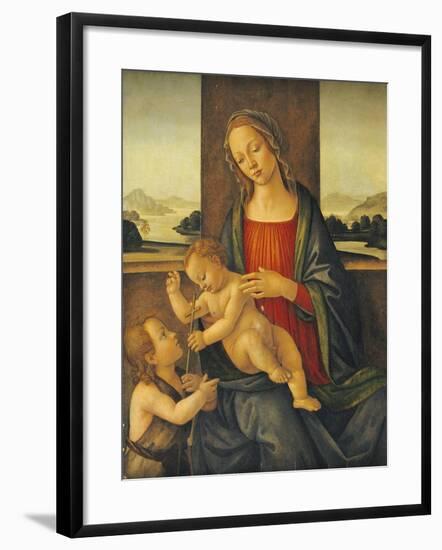 The Madonna and Child with the Infant Saint John the Baptist-Sandro Botticelli-Framed Giclee Print