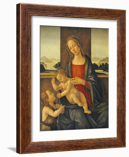 The Madonna and Child with the Infant Saint John the Baptist-Sandro Botticelli-Framed Giclee Print