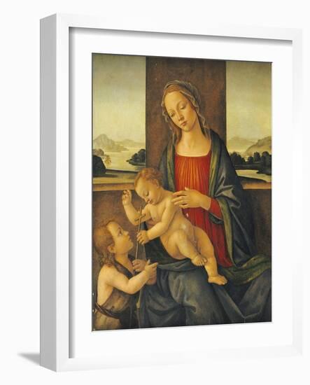 The Madonna and Child with the Infant Saint John the Baptist-Sandro Botticelli-Framed Giclee Print