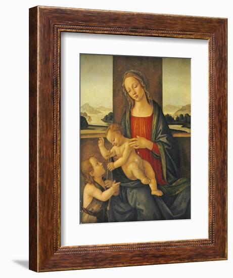 The Madonna and Child with the Infant Saint John the Baptist-Sandro Botticelli-Framed Giclee Print