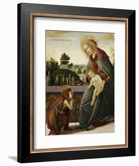 The Madonna and Child with the Young Saint John the Baptist in a Landscape-Sandro Botticelli-Framed Giclee Print