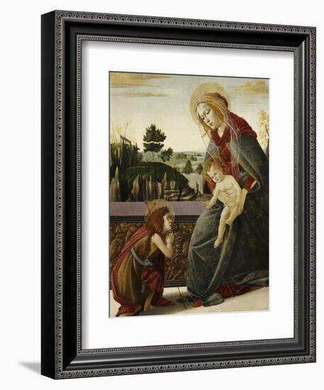 The Madonna and Child with the Young Saint John the Baptist in a Landscape-Sandro Botticelli-Framed Giclee Print