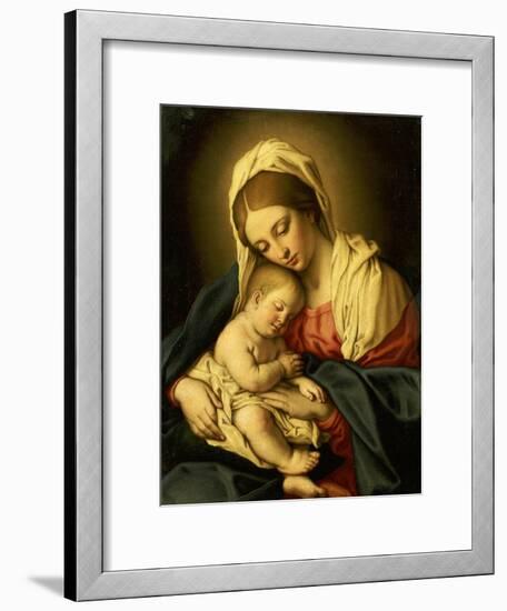 The Madonna and Child-Giovanni Battista Salvi da Sassoferrato-Framed Giclee Print