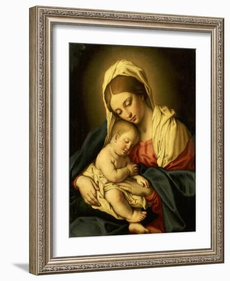 The Madonna and Child-Giovanni Battista Salvi da Sassoferrato-Framed Giclee Print