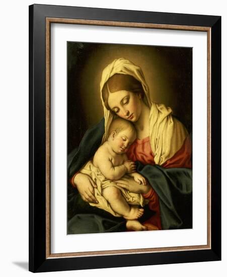 The Madonna and Child-Giovanni Battista Salvi da Sassoferrato-Framed Giclee Print