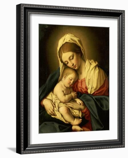 The Madonna and Child-Giovanni Battista Salvi da Sassoferrato-Framed Giclee Print