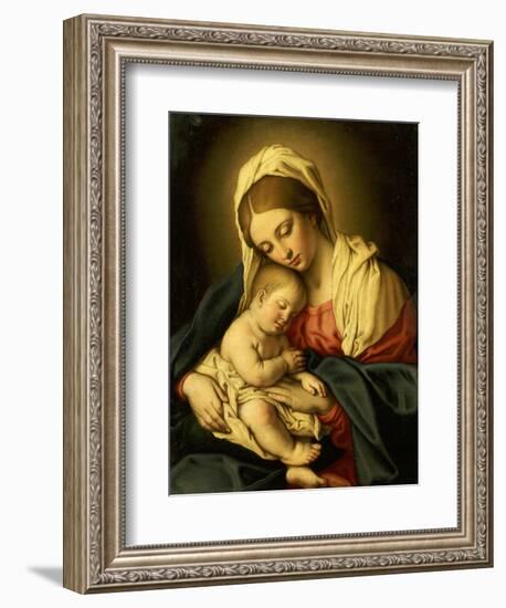 The Madonna and Child-Giovanni Battista Salvi da Sassoferrato-Framed Giclee Print