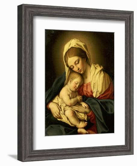 The Madonna and Child-Giovanni Battista Salvi da Sassoferrato-Framed Giclee Print