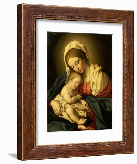 The Madonna and Child-Giovanni Battista Salvi da Sassoferrato-Framed Giclee Print