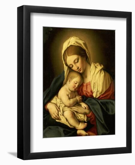 The Madonna and Child-Giovanni Battista Salvi da Sassoferrato-Framed Giclee Print