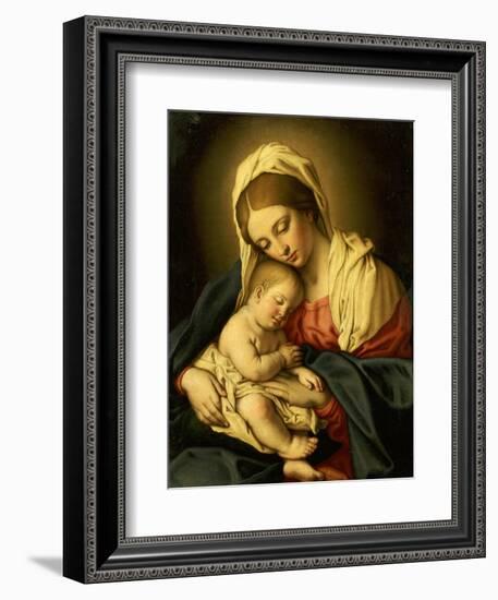 The Madonna and Child-Giovanni Battista Salvi da Sassoferrato-Framed Giclee Print