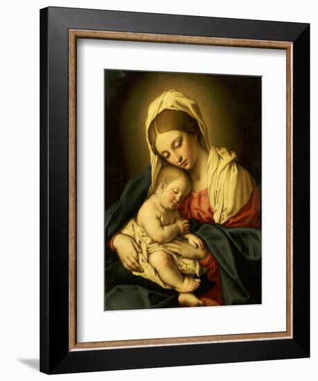 The Madonna and Child-Giovanni Battista Salvi da Sassoferrato-Framed Premium Giclee Print