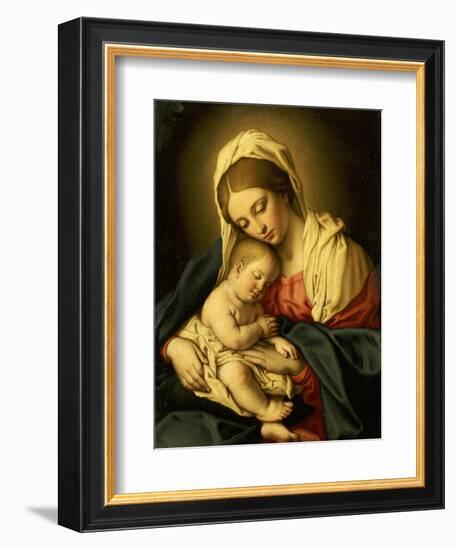 The Madonna and Child-Giovanni Battista Salvi da Sassoferrato-Framed Premium Giclee Print