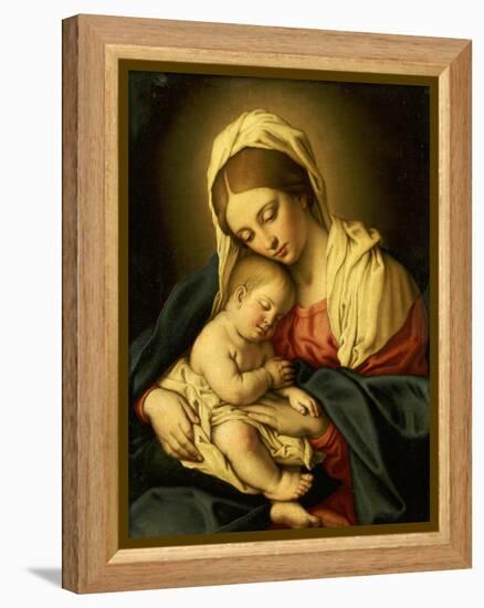 The Madonna and Child-Giovanni Battista Salvi da Sassoferrato-Framed Premier Image Canvas