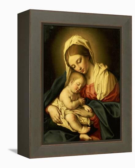 The Madonna and Child-Giovanni Battista Salvi da Sassoferrato-Framed Premier Image Canvas