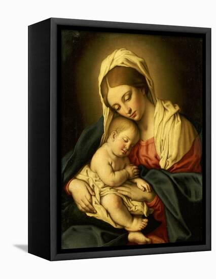 The Madonna and Child-Giovanni Battista Salvi da Sassoferrato-Framed Premier Image Canvas