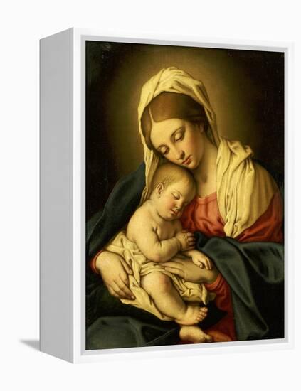 The Madonna and Child-Giovanni Battista Salvi da Sassoferrato-Framed Premier Image Canvas