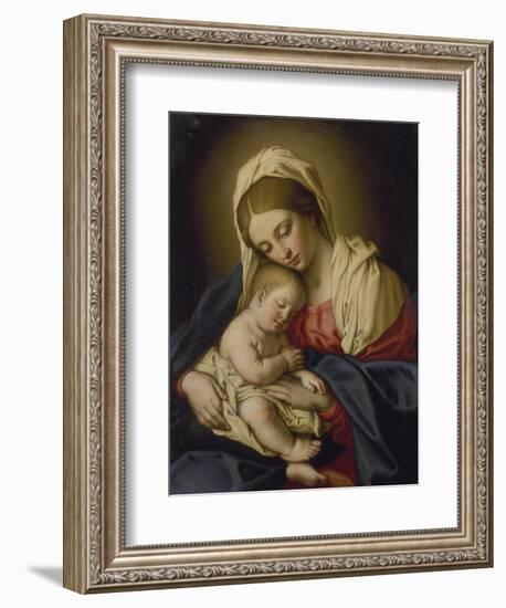 The Madonna and Child-Giovanni Battista Salvi da Sassoferrato-Framed Giclee Print