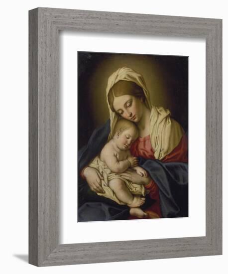 The Madonna and Child-Giovanni Battista Salvi da Sassoferrato-Framed Giclee Print