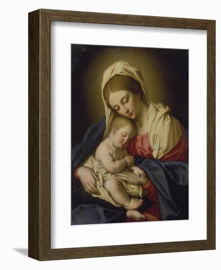 The Madonna and Child-Giovanni Battista Salvi da Sassoferrato-Framed Giclee Print