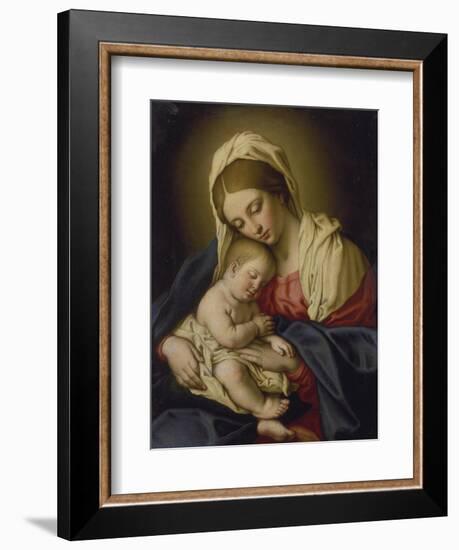 The Madonna and Child-Giovanni Battista Salvi da Sassoferrato-Framed Giclee Print