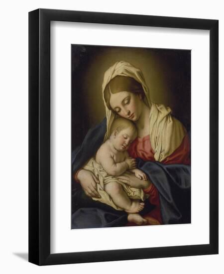 The Madonna and Child-Giovanni Battista Salvi da Sassoferrato-Framed Giclee Print