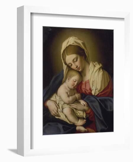 The Madonna and Child-Giovanni Battista Salvi da Sassoferrato-Framed Giclee Print