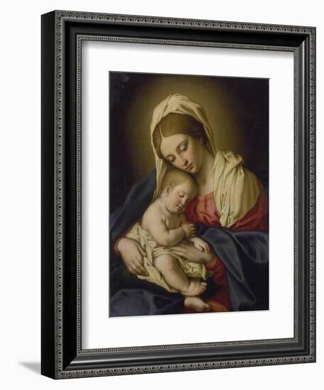 The Madonna and Child-Giovanni Battista Salvi da Sassoferrato-Framed Giclee Print