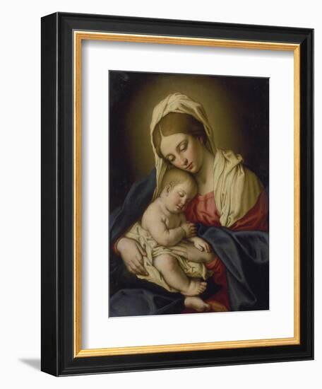 The Madonna and Child-Giovanni Battista Salvi da Sassoferrato-Framed Giclee Print