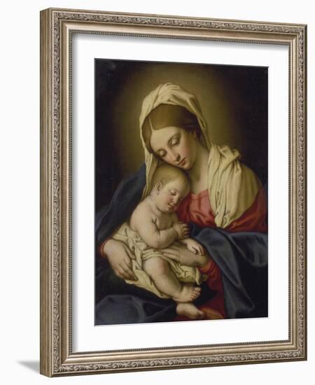 The Madonna and Child-Giovanni Battista Salvi da Sassoferrato-Framed Giclee Print