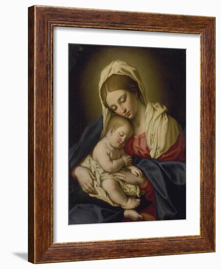 The Madonna and Child-Giovanni Battista Salvi da Sassoferrato-Framed Giclee Print