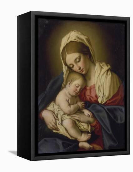 The Madonna and Child-Giovanni Battista Salvi da Sassoferrato-Framed Premier Image Canvas