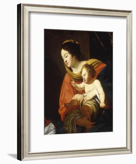 The Madonna and Child-Simon Vouet-Framed Giclee Print