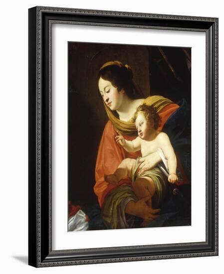 The Madonna and Child-Simon Vouet-Framed Giclee Print