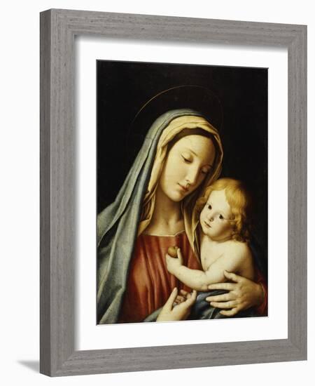 The Madonna and Child-Giovanni Battista Salvi da Sassoferrato-Framed Giclee Print