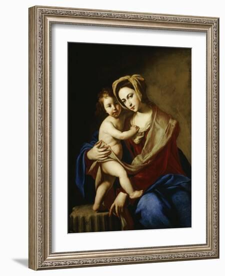 The Madonna and Child-Massimo Stanzione-Framed Giclee Print