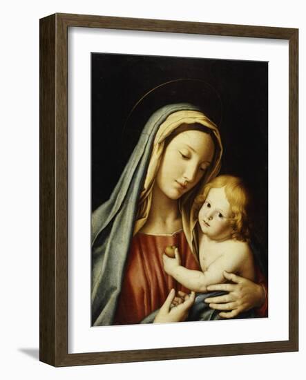 The Madonna and Child-Giovanni Battista Salvi da Sassoferrato-Framed Giclee Print