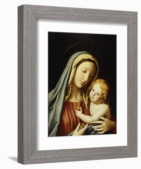 The Madonna and Child-Giovanni Battista Salvi da Sassoferrato-Framed Premium Giclee Print