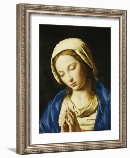 The Madonna, Bust Length, at Prayer-Giovanni Battista Salvi da Sassoferrato-Framed Giclee Print