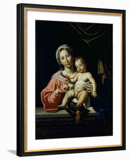 The Madonna Della Rosa, before 1627-Domenichino-Framed Giclee Print