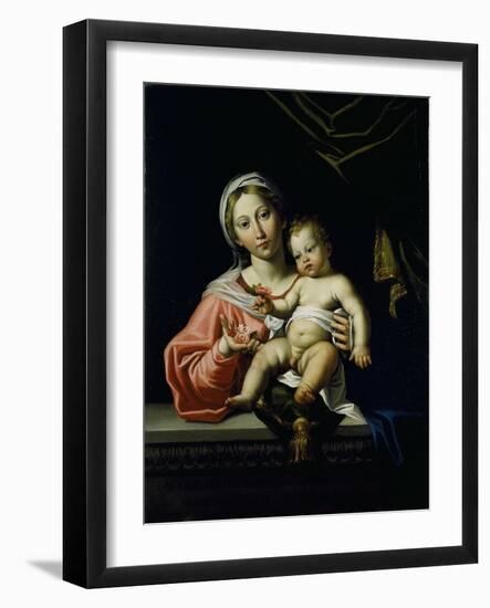 The Madonna Della Rosa, before 1627-Domenichino-Framed Giclee Print